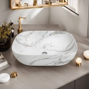 NEXIS DESIGNER COUNTER WASH BASIN GLOSSY finish (18x13x5.5) WASH BASIN N103 Table Top Basin
