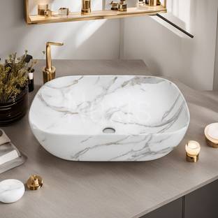 NEXIS DESIGNER COUNTER WASH BASIN GLOSSY finish (18x13x5.5) WASH BASIN N103 Table Top Basin
