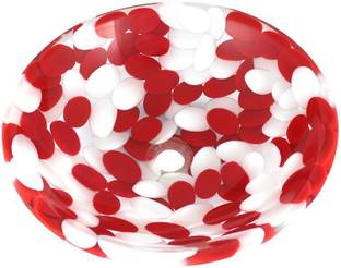 Zahab RED PEBBLES ROUND RESIN WASH BASIN RP109 Table Top Basin
