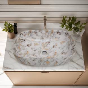 MOZATO (18*13*5) INCH VERY STYLISH DESIGNER WASH BASIN (GLOSSY FINISH)/ (46*32.5*14) CM CLASSIC DESIGNER CERAMIC WASH BASIN / Table Top Basin