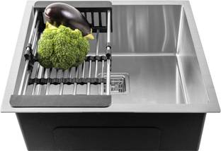 Fossa 18"x16"x09" Single Bowl Premium Handmade Kitchen Sink Matte Finish FS-01 Vessel Sink