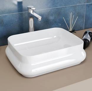 clayplus PREMIUM GRADE CERAMIC TABLE TOP WASH BASIN ( 17.5 * 14 ) Table Top Basin