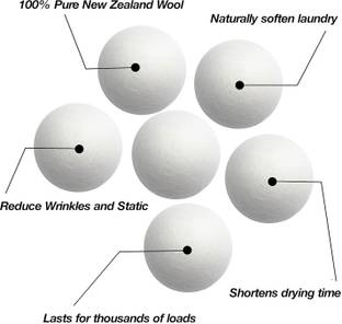 Budieggs Wool Laundry Balls Anti Wrinkle Anti Static Saving Energy and Time. Detergent Bar