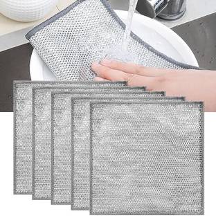 DR.GADGET Multipurpose Wire Dishwashing Rags, Stainless Steel Scrubber Detergent Bar