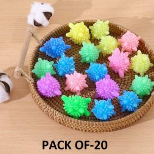 REVATAKG Corona Shape Washing Laundry Ball Soft Silicone Washing Machine Laundry Ball Detergent Bar
