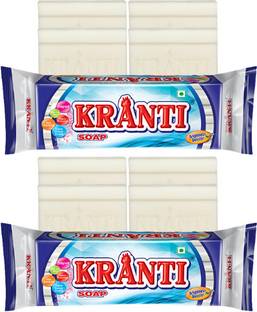 kranti Excel Laundry Soap 1600g|Detergent Bar|Set of 4 in each pack|Pack of 2|800g each Detergent Bar
