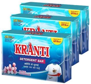 kranti Detergent Bar 480g|Set of 3|160g each Detergent Bar