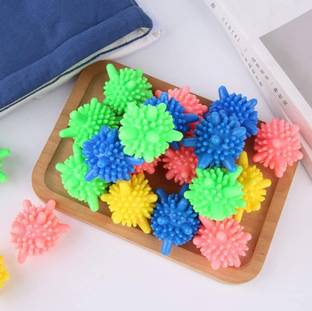 Padchaaya 10 pcs Silicone Corona Shape Cloth Washing Ball Reusable Laundry Scrubbing Ball Dishwash Bar