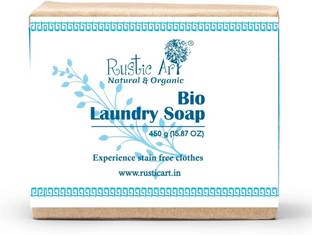RUSTIC ART Bio Laundry Soap (Set of 3) | washing bar | stain free clothes Detergent Bar