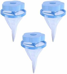 GVJ TRADERS 3 Pcs Washing Machine Floating Lint Mesh Bag Net Pouch Hair Catcher Lint Catcher Washing Machine Net