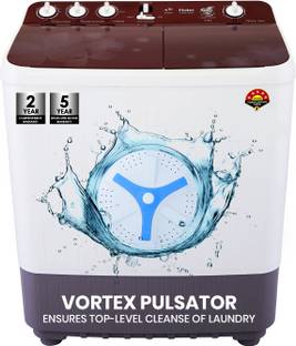 Haier 8 kg Anti Bacterial Vortex Pulsator, 1300 RPM, Softfall Technology, Spray Function, Wash Programs, Magic Filter, Rat Mesh Semi Automatic Top Load Washing Machine Multicolor