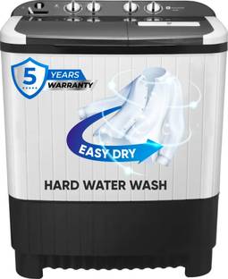 realme TechLife 8 kg 5 Star Rating Semi Automatic Top Load Washing Machine White, Black