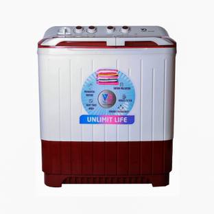 VG 8 kg Semi Automatic Top Load Washing Machine Maroon