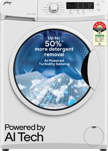Godrej 8 kg With AI Tech, Steam Wash Fully Automatic Front Load Washing Machine with In-built Heater White