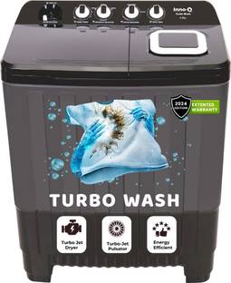 InnoQ 9.5 kg Turbo Wash Buzzer Wheels Turbo Jet Dryer M
