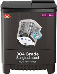 Godrej 8 kg 5 Star, With Soft Shut Wash Lid, Tri Roto Scrub Pulsator With Stainless Steel Wash and Spi...