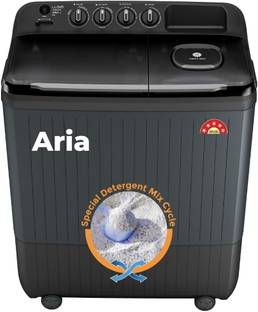 Lloyd 9 kg Semi Automatic Top Load Washing Machine Black, Grey