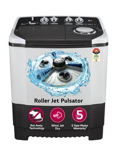 LG Electronics 7.5 kg Semi Automatic Top Load Washing Machine Grey, White
