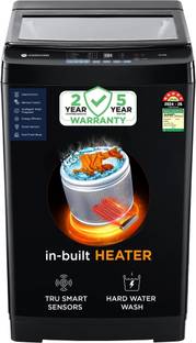 MOTOROLA 10 kg Fully Automatic Top Load Washing Machine with In-built Heater Black