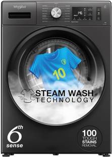 Whirlpool 8 kg 5 Star Inverter Steam Technology, 100+ Tough Stains, 6th Sense Soft Move Fully Automati...