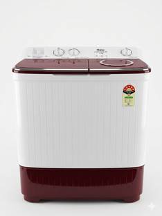 Haier 7 kg Semi Automatic Top Load Washing Machine White, Red