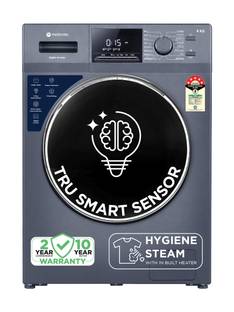 MOTOROLA 8 kg with Steam Wash and Tru Smart Sensor Fully Automatic Front Load Washing Machine with In-...