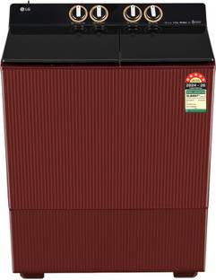 LG 9 kg Semi Automatic Top Load Washing Machine Maroon, Black
