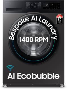 Samsung 9 kg 5 Star, AI Ecobubble, Super Speed, Wi-Fi, Hygiene Steam, Digital Inverter Motor Fully Aut...
