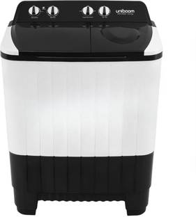 Uniboom 8 kg Semi Automatic Top Load Washing Machine Black, White