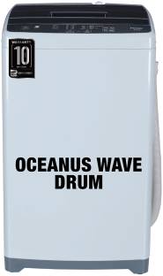 Haier 6.5 kg 5 Star Oceanus Wave Drum Washing Machine Fully Automatic Top Load Brown, Grey