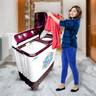 AUPLUS 6.8 kg Semi Automatic Top Load Washing Machine Grey