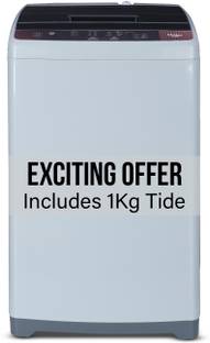 Haier 8 kg Balance Clean Pulsator, Custom Wash Cycles with 15 Mins Quick Wash, Magic Filter Fully Automatic Top Load Washing Machine Brown, Grey