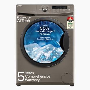 Godrej 7 kg Fully Automatic Front Load Washing Machine with In-built Heater Grey