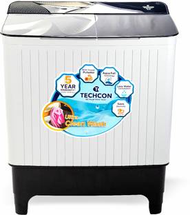 TECHCON 9.5 kg Semi Automatic Top Load Washing Machine Black, White
