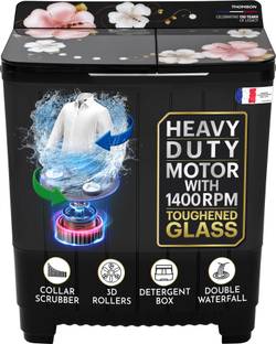 Thomson 8 kg 5 Star Aqua Magic Grande Series with Floral Toughened Glass and Double Waterfall, Deterge...