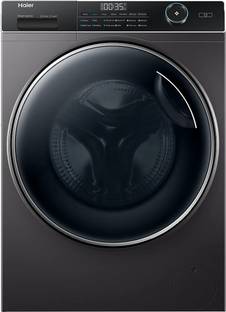 Haier 9 kg Fully Automatic Front Load Washing Machine with In-built Heater Silver