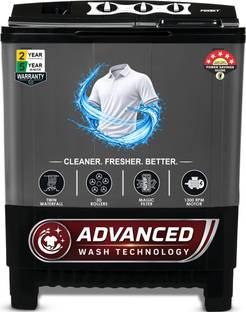FOXSKY 8 kg Semi Automatic Top Load Washing Machine Grey