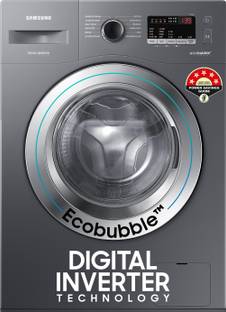 SAMSUNG 7 kg 5 star, EcoBubble Technology, Hygiene Steam Digital Inverter Fully Automatic Front Load Washing Machine with In-built Heater Grey