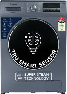 MOTOROLA 7 kg Super Steam Technology Fully Automatic Front Load Washing Machine with In-built Heater Blue