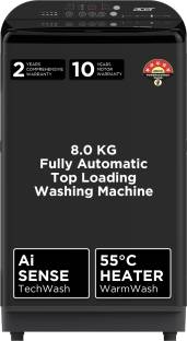 Acer 8 kg Halo Wash Series with AiSense, 5 Star Rating, AutoBalance, HelixFlow Pulsator, Pro-Foam Tub ...