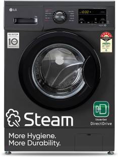 LG 9 kg 5 Star with Steam, Inverter Direct Drive, 6 Motion Direct Drive, Touch Panel and 1400 RPM Fully Automatic Front Load Washing Machine with In-built Heater Black