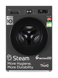 LG 8 kg 5 Star, Inverter Direct Drive Technology, Wi-Fi Enabled, 6 Motion DD, Steam Fully Automatic Fr...