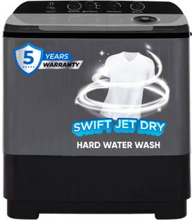 realme TechLife 12 kg 5 Star rating Semi Automatic Top Load Washing Machine Black, Grey