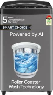 Godrej 7 kg Zero Pressure Technology Fills Tub 60% Faster, Fabrisafe Steel Drum Fully Automatic Top Lo...