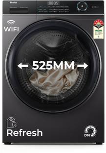 Haier 10 kg 5 Star with AI Smart Wash, Hygiene Refresh, 525 mm Super Drum, Direct Motion Motor, Inbuil...