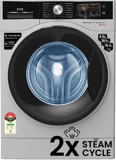 IFB 8 kg Steam Wash Fully Automatic Front Load Washing Machine with In-built Heater Silver