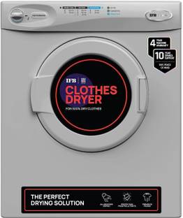IFB 5.5 Kg with 99.9% Dry Clothes Dryer with In-built Heater Silver