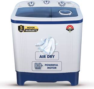 MarQ by Flipkart 6.5 kg 5 Star Rating Innowash Range Semi Automatic Top Load Washing Machine Blue, Whi...