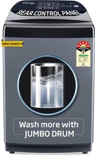 Voltas Beko 10 kg Fully Automatic Top Load Washing Machine Black, Grey