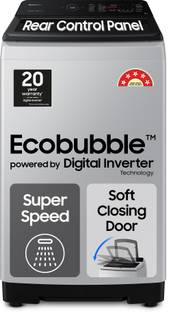 SAMSUNG 8 kg Soft Closing Door 5 star, Ecobubble,, Super Speed, Digital Inverter Fully Automatic Top Load Washing Machine Grey